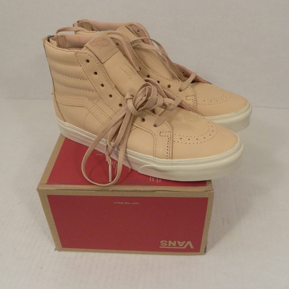 Vans Shoes - Vans Veggie Tan Leather Women's 9 SK8-Hi Zip Up